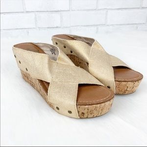 Crown Vintage Gold Delight Cork Wedges